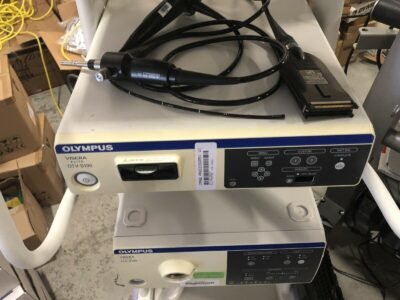 Olympus OTV-S190 VISERA ELITE Video Processor & CLV-S190 Light Source Set With ENF-VH Scope